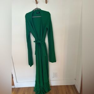Hanifa Miya Kelly green cardigan. Size S/m